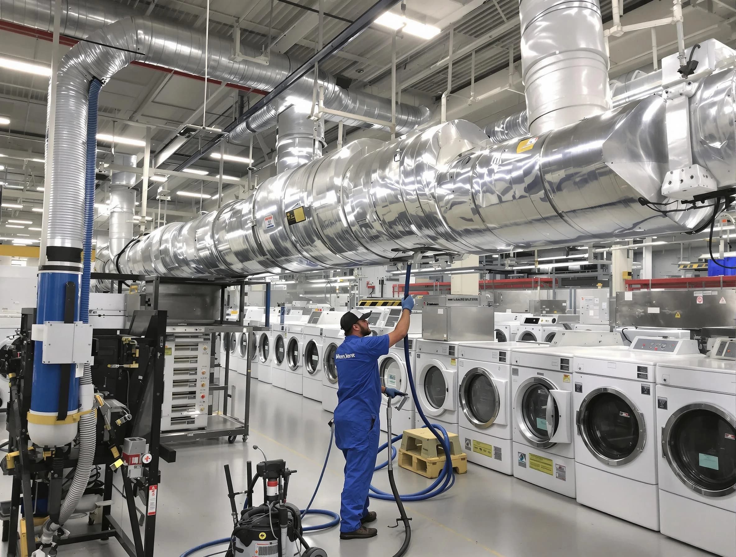 New Sewickley Dryer Vent Cleaning team performing heavy-duty industrial dryer vent cleaning in New Sewickley