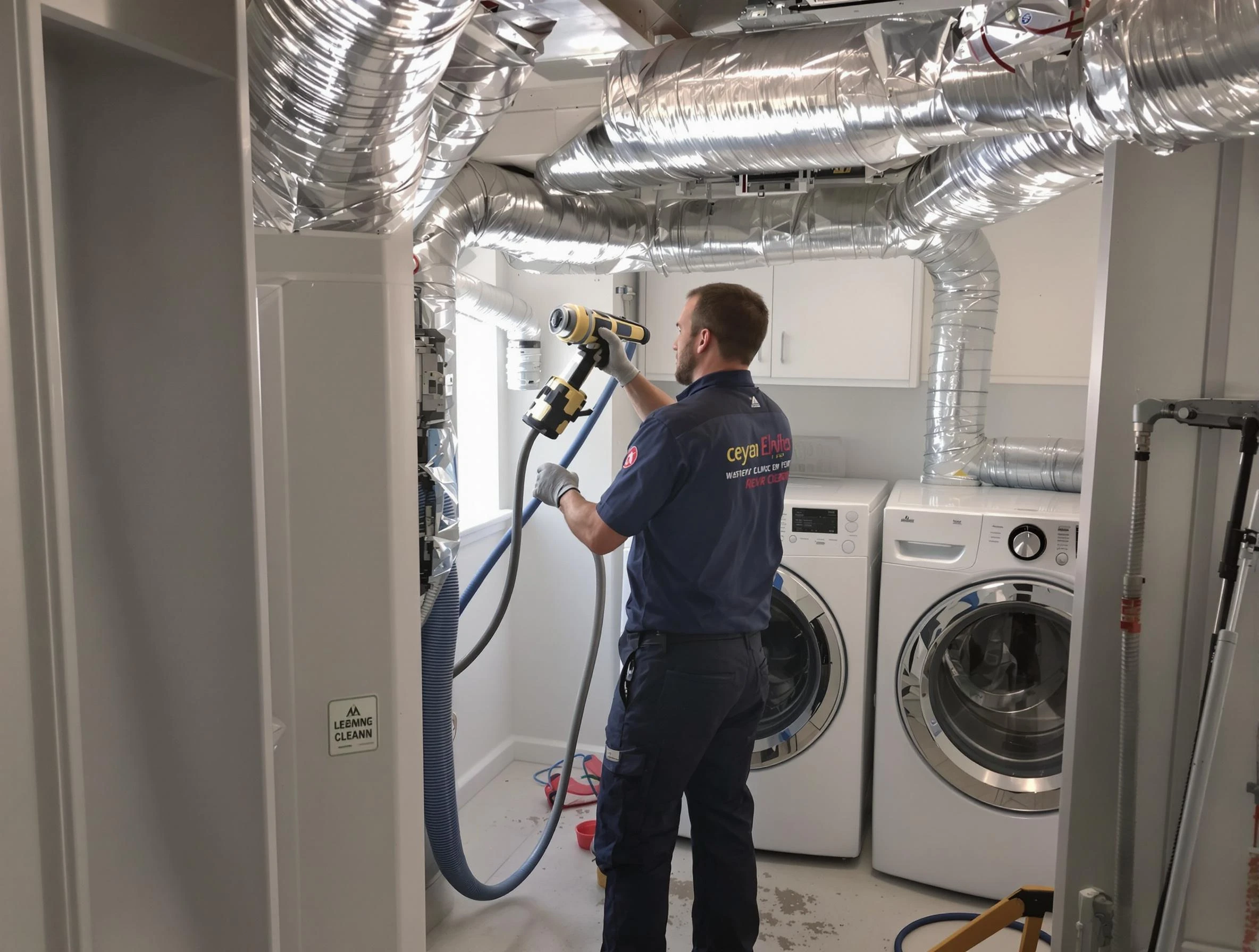 New Sewickley Dryer Vent Cleaning specialist using advanced equipment for thorough duct cleaning in New Sewickley